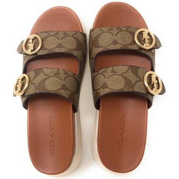 Coach Gable Sandal with Double Strap and Sandal Horse And Carriage Buckle - Picture 2 of 6